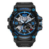 LED Dual Time Men Clock 1617 reloj hombre Sport