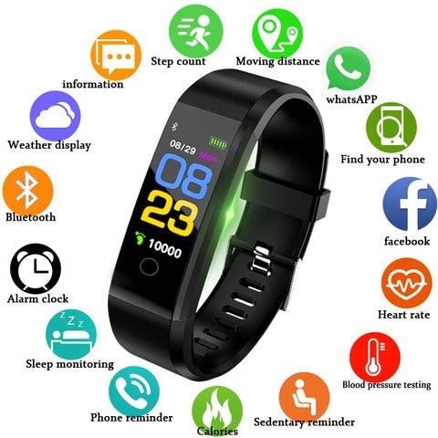 2019 New Smart Bracelet Band Fitness Tracker Sport Smart Wristband